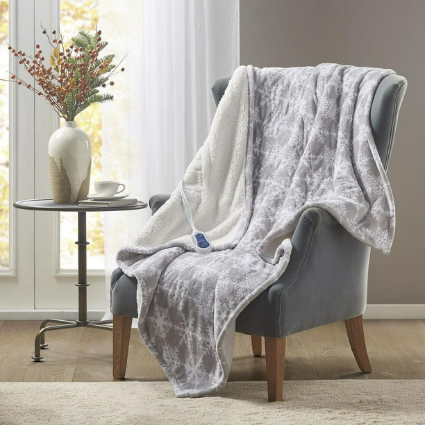 Beautyrest Plush to Sherpa Heated Throw Walmart.ca