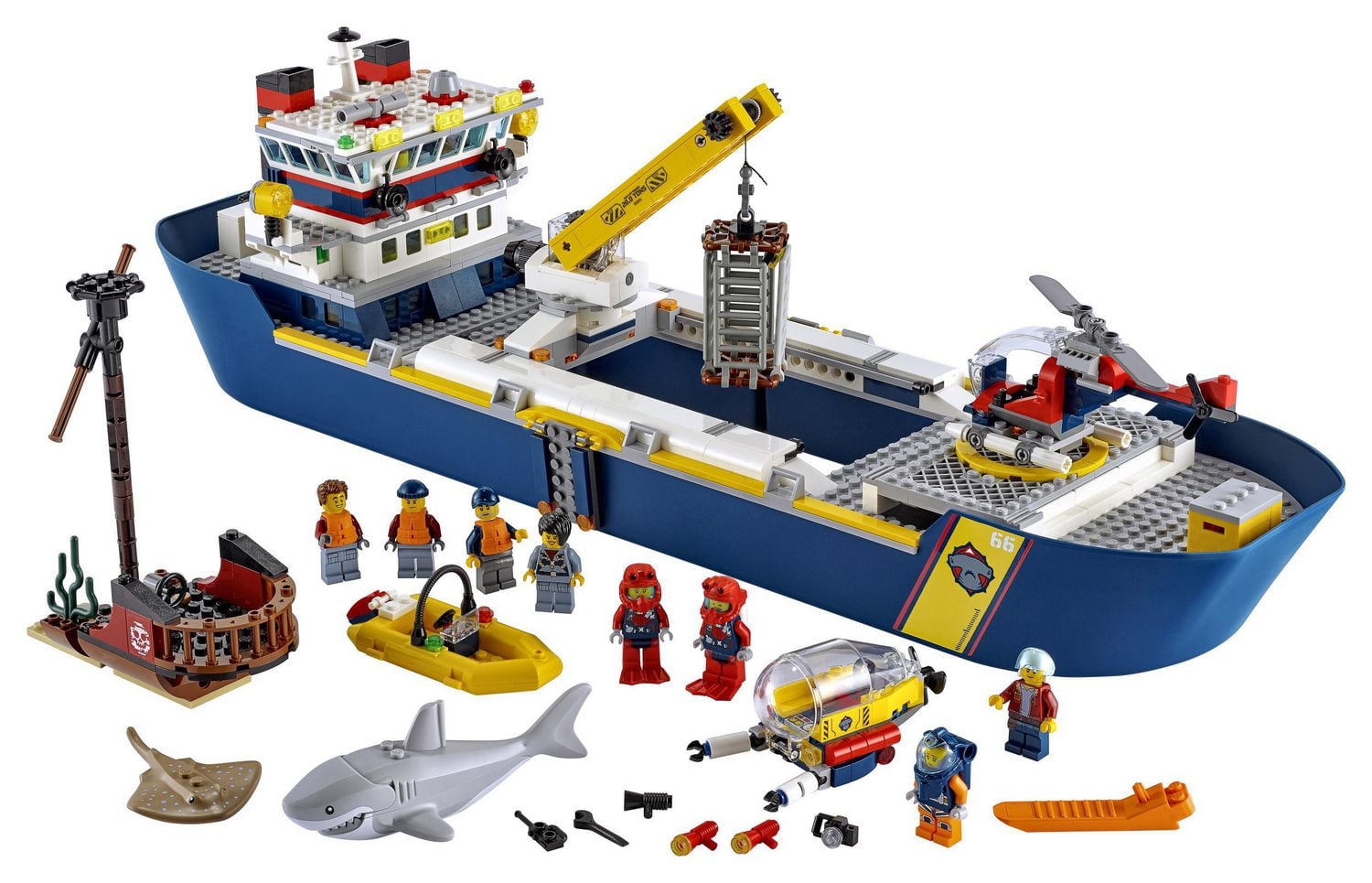 LEGO City Ocean Exploration Ship 60266 Toy Building Kit 745 Pieces Walmart