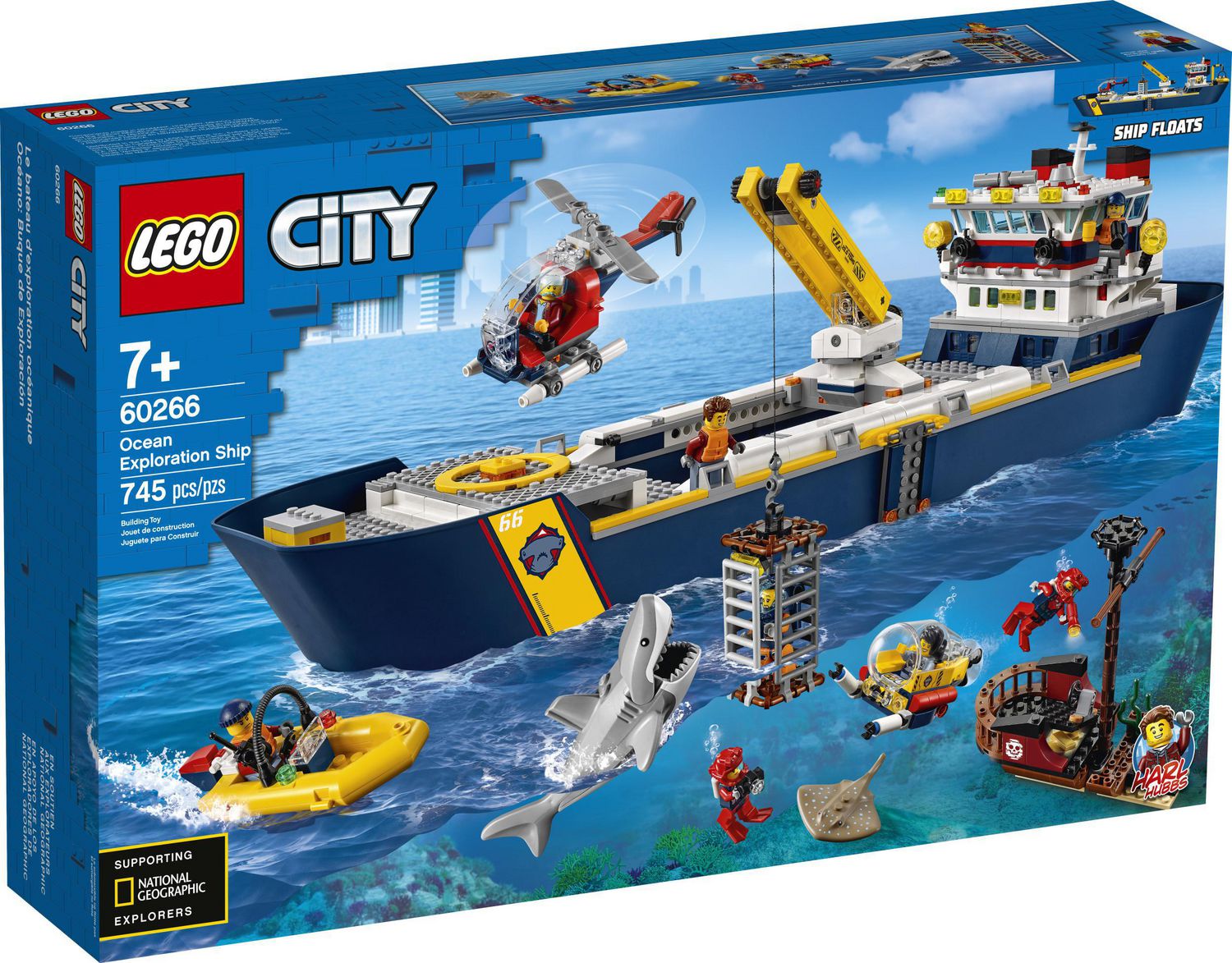 LEGO City Ocean Exploration Ship 60266 Toy Building Kit (745