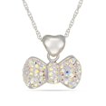 thumbnail image 1 of Quintessential Sterling Silver Ultraviolet Bow Pendant on 18" chain, 1 of 5
