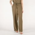 thumbnail image 1 of DV pantalon en satin à jambe large, 1 of 7