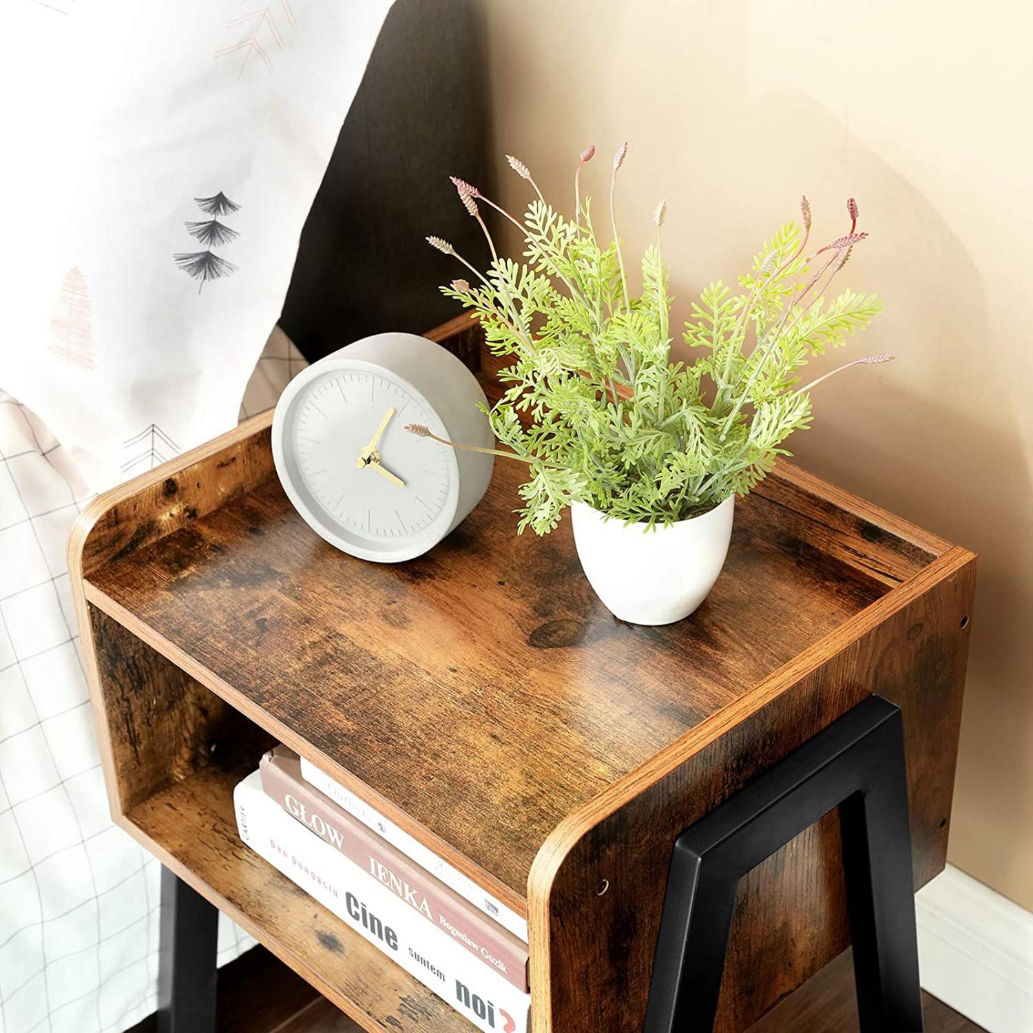 Boutique Home Nightstand Endtable in Rustic Brown Walmart.ca