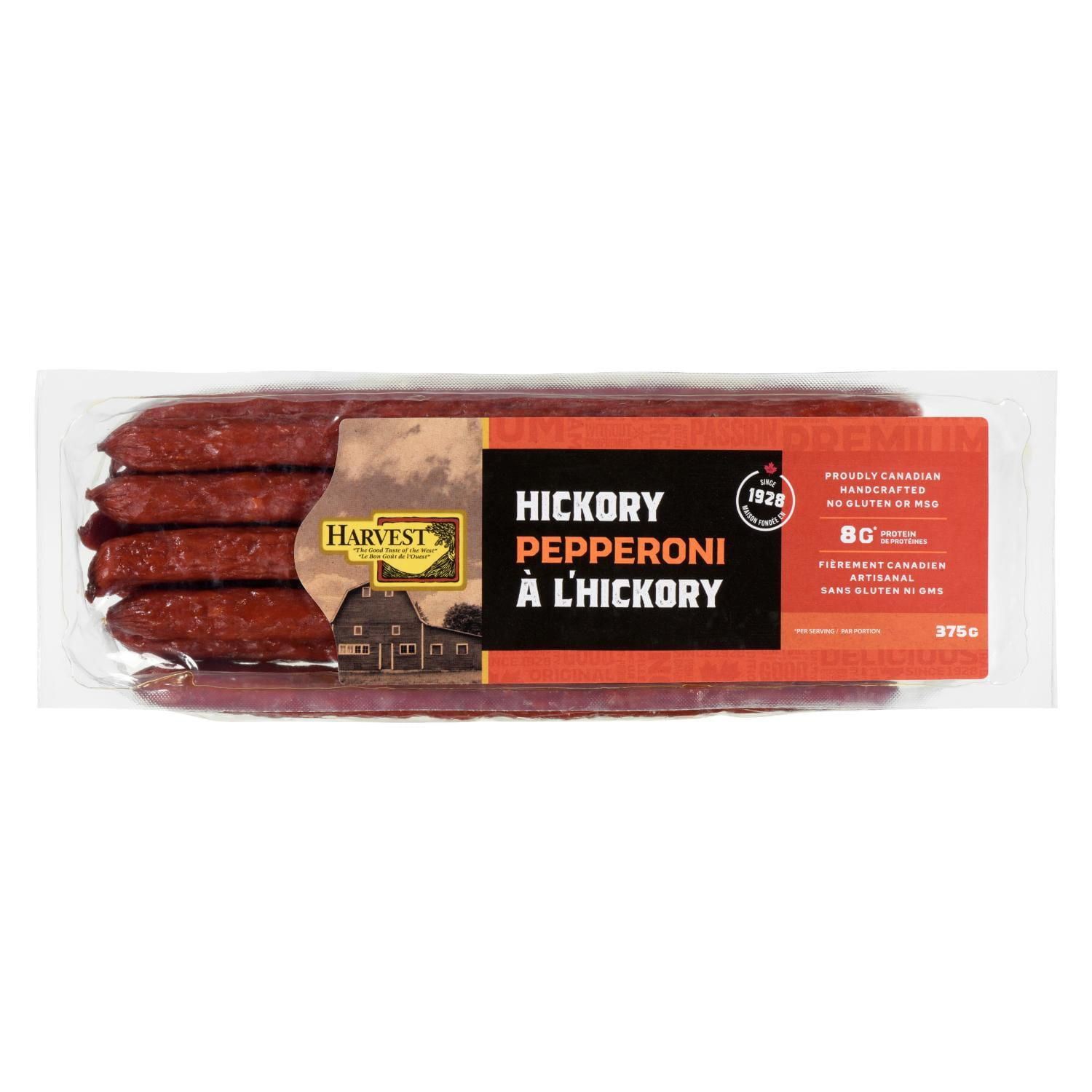HARVEST HICKORY PEPPERONI, 375 g / 12 sausages (approx.)