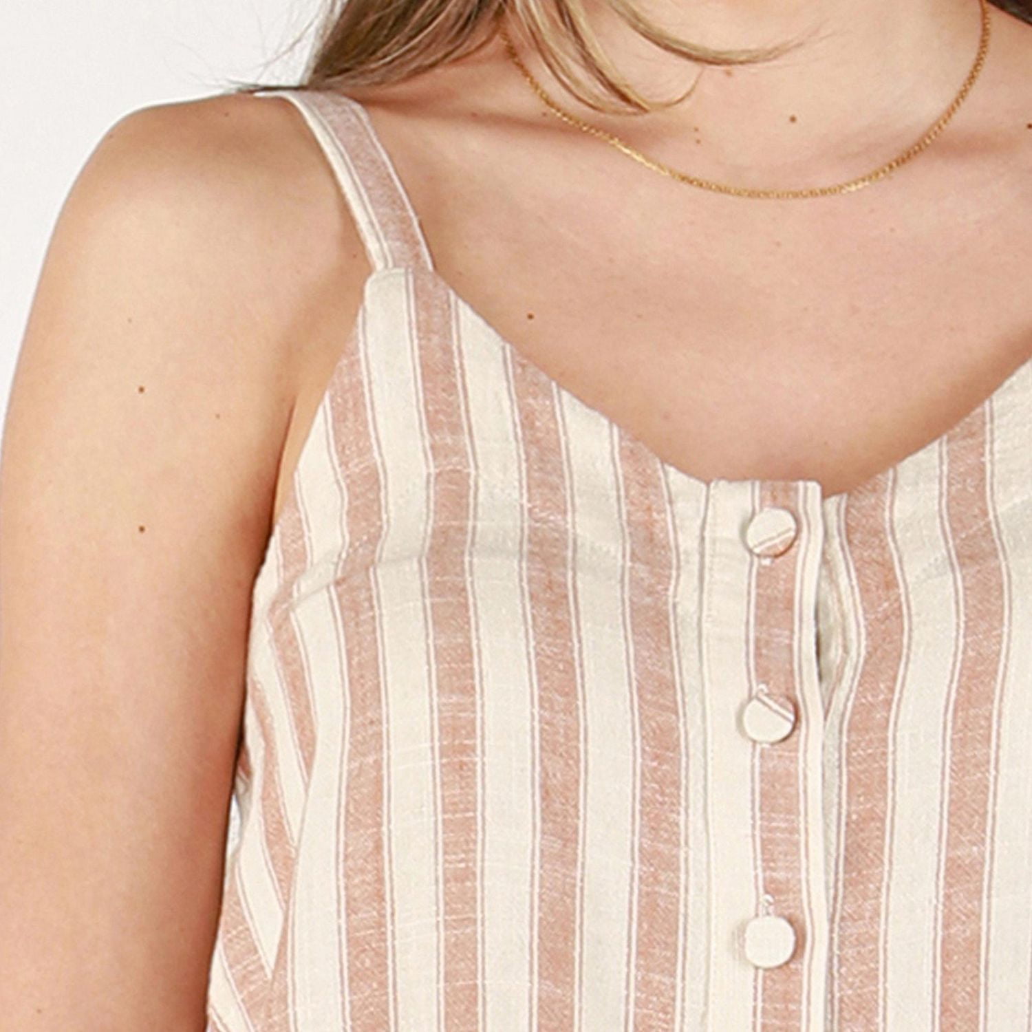 DV Striped camisole with button up front