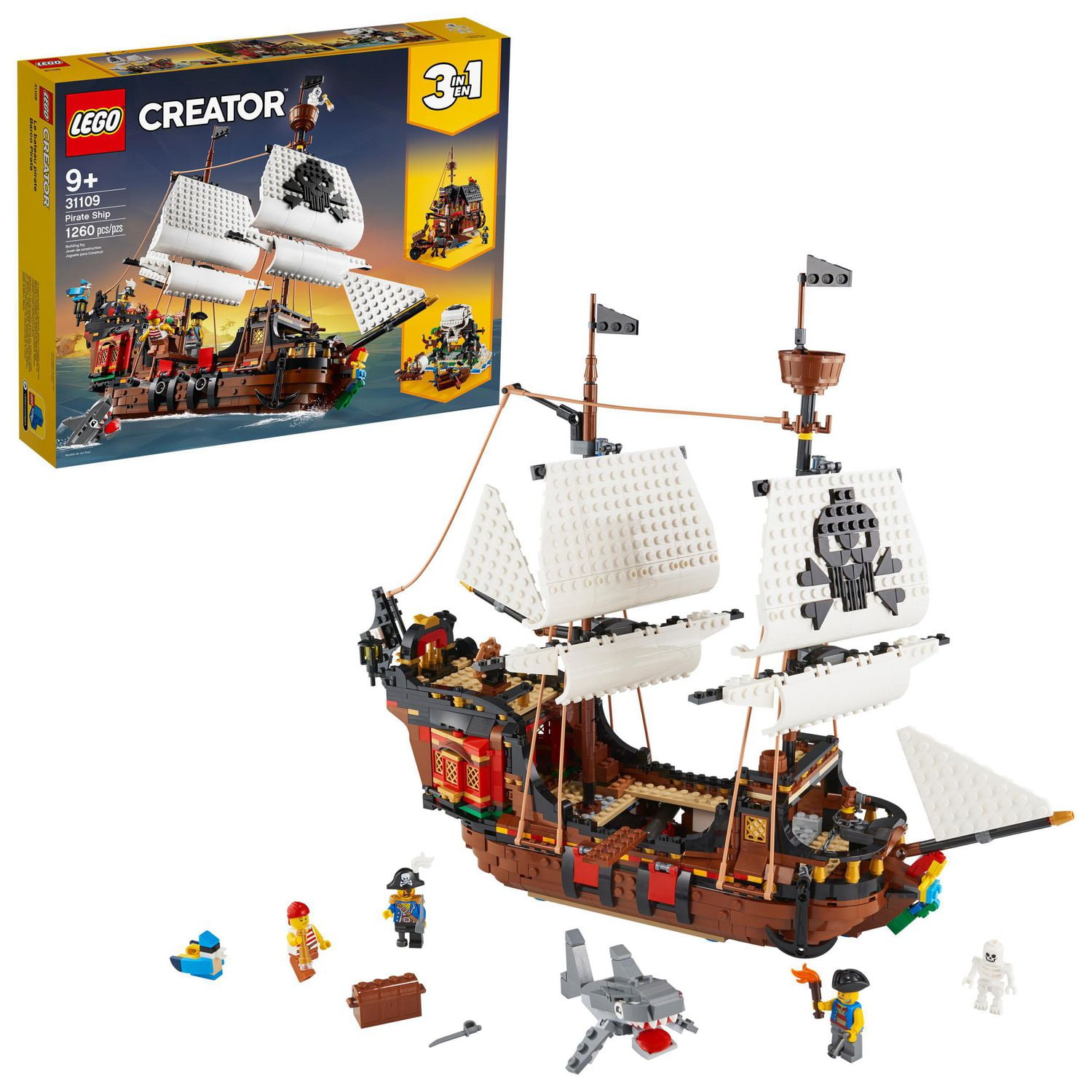 LEGO Creator 3in1 Pirate Ship 31109 Toy Building Kit (1,260 Pieces) 