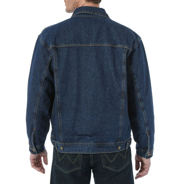 Veste en denim Wrangler à doublure en flanelle pour hommes 