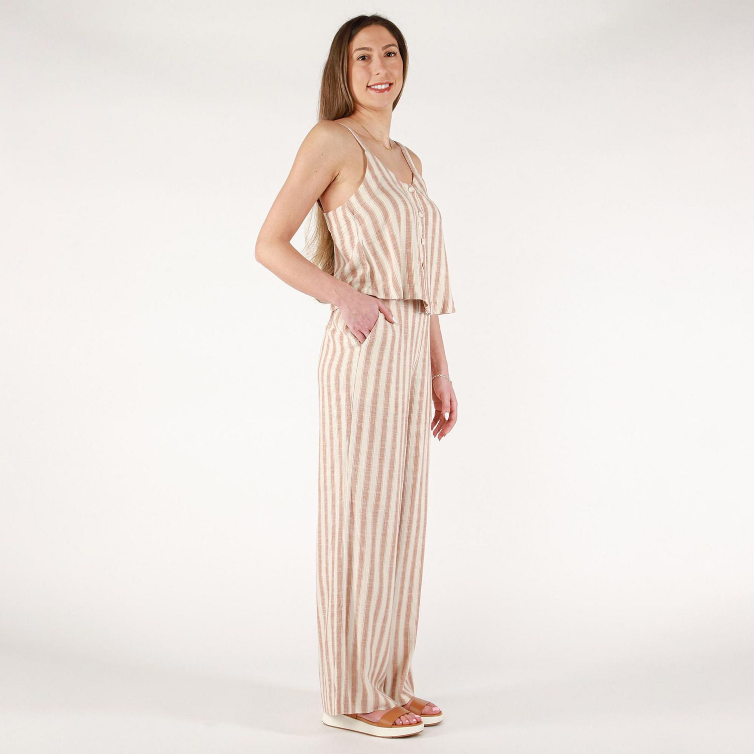 DV Camisole rayée boutonnée sur le devant