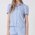 thumbnail image 1 of Devoted, Pearl Detail Button Front Blouse, Sizes XS-XL, 1 of 4