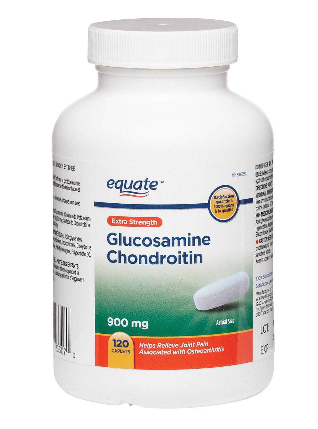 Equate Extra Strength Glucosamine Chondroitin 900 mg Walmart Canada