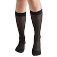 thumbnail image 1 of BIOS Living Compression Sheer Hosiery, Knee Length in Black, Size Medium, Moderate Compression (15-20mmHg), 1 of 5