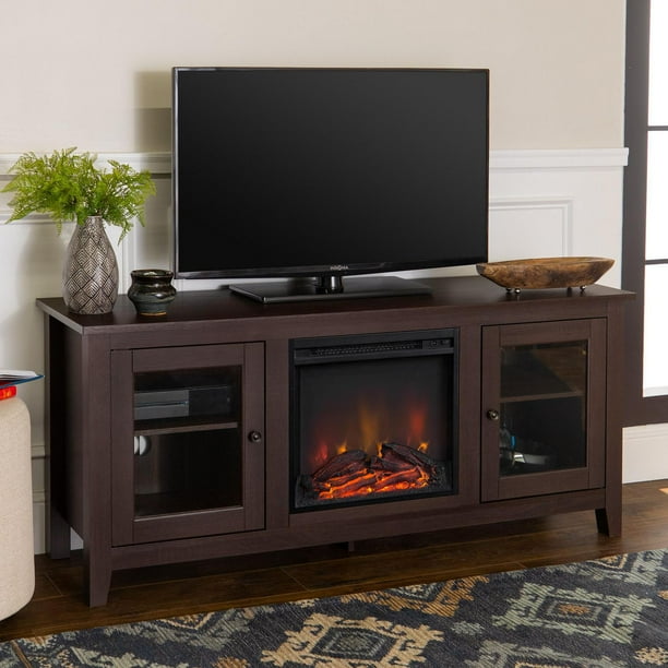 Manor Park Traditional Fireplace TV Stand for TV's up to 64" Multiple Finishes Walmart.ca