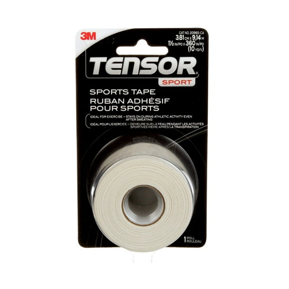 Ruban pour sports 201965&nbsp;Tensor(MC), blanc, 1,5&nbsp;x&nbsp;360&nbsp;po, 1/paquet Ruban 201965 Tensor(MC) blanc