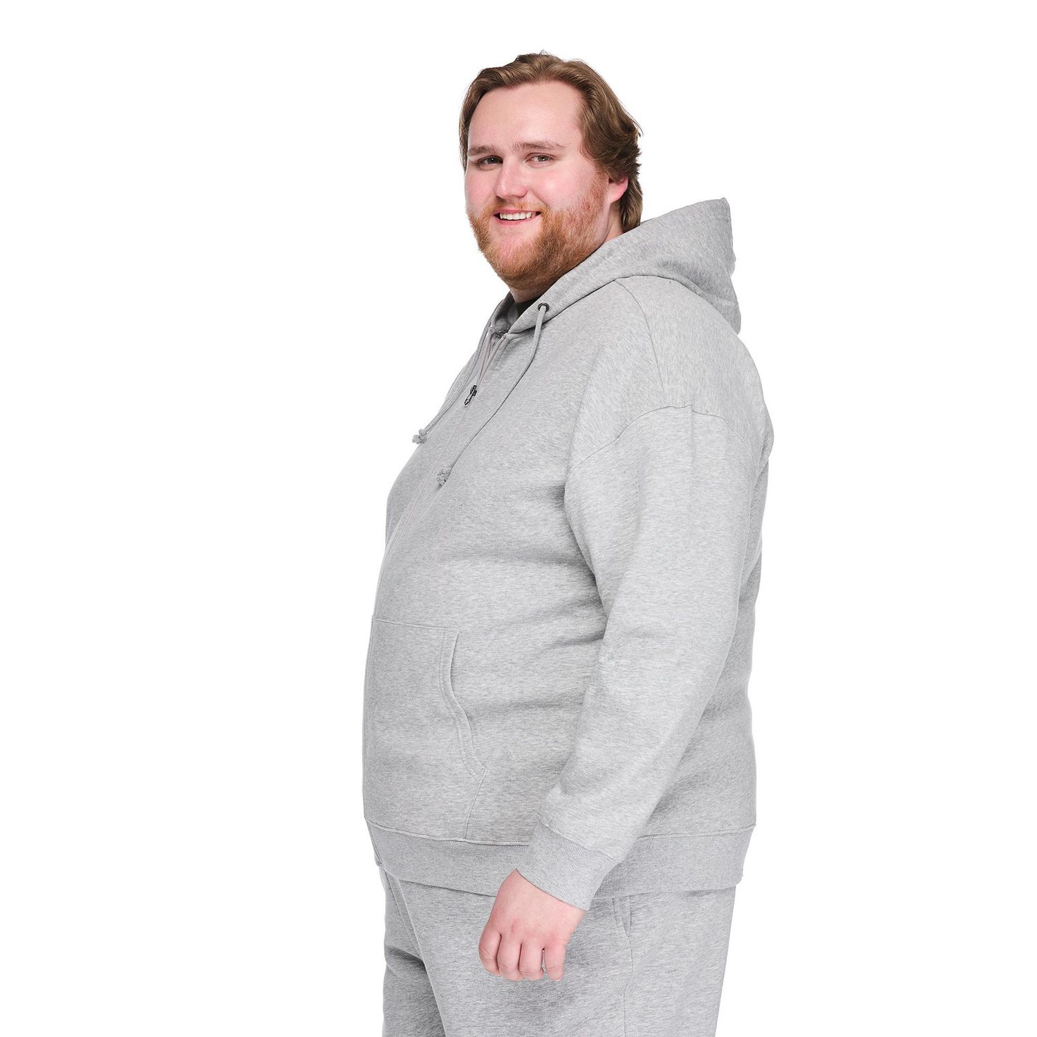 Haut à capuchon zippé sur la longueur George Plus pour hommes
