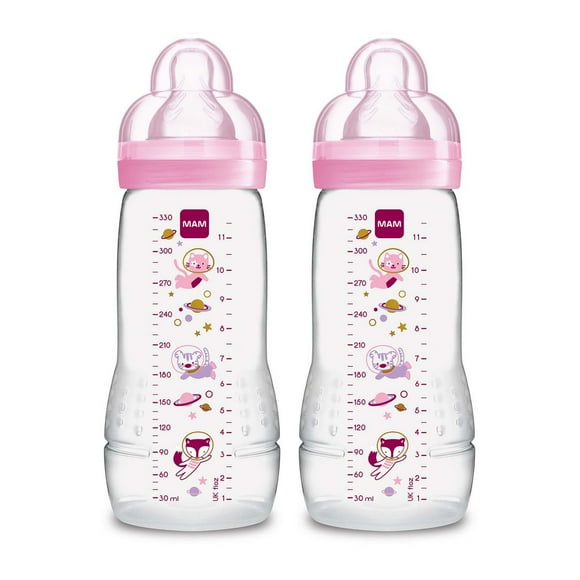 MAM Easy Active Lot de 2 Bouteilles, 11 oz, Rose MAM Active Lot de 2 Bouteilles, 11 oz, Rose