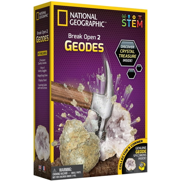 National Geographic Ouvrir 2 Vrai Géodes Kit