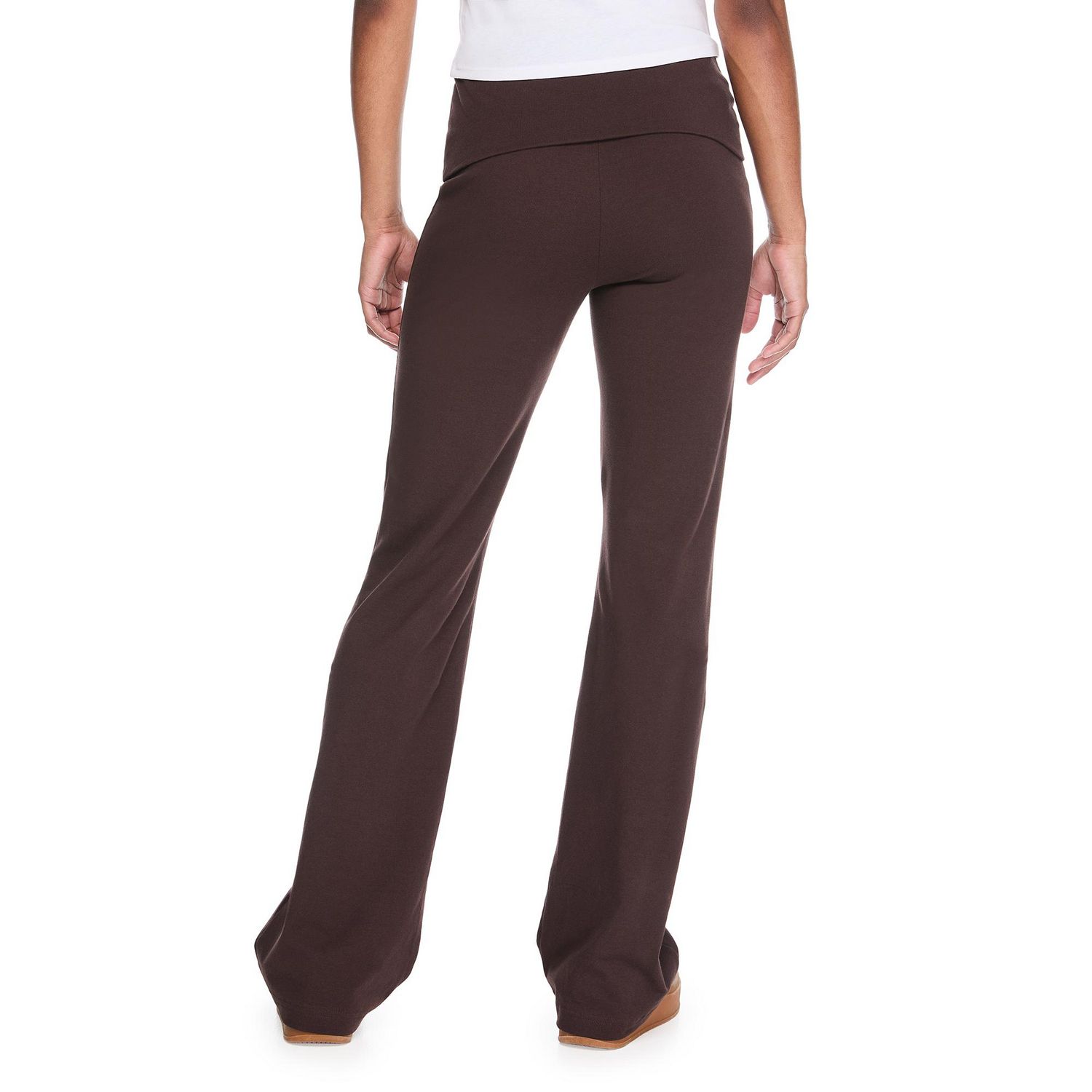 Pantalon évasé à ceinture montée repliable No Boundaries pour femmes