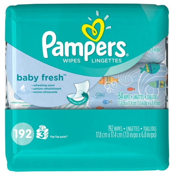 Lingettes pour bébés Baby Fresh de Pampers, paq. de 3 format voyage