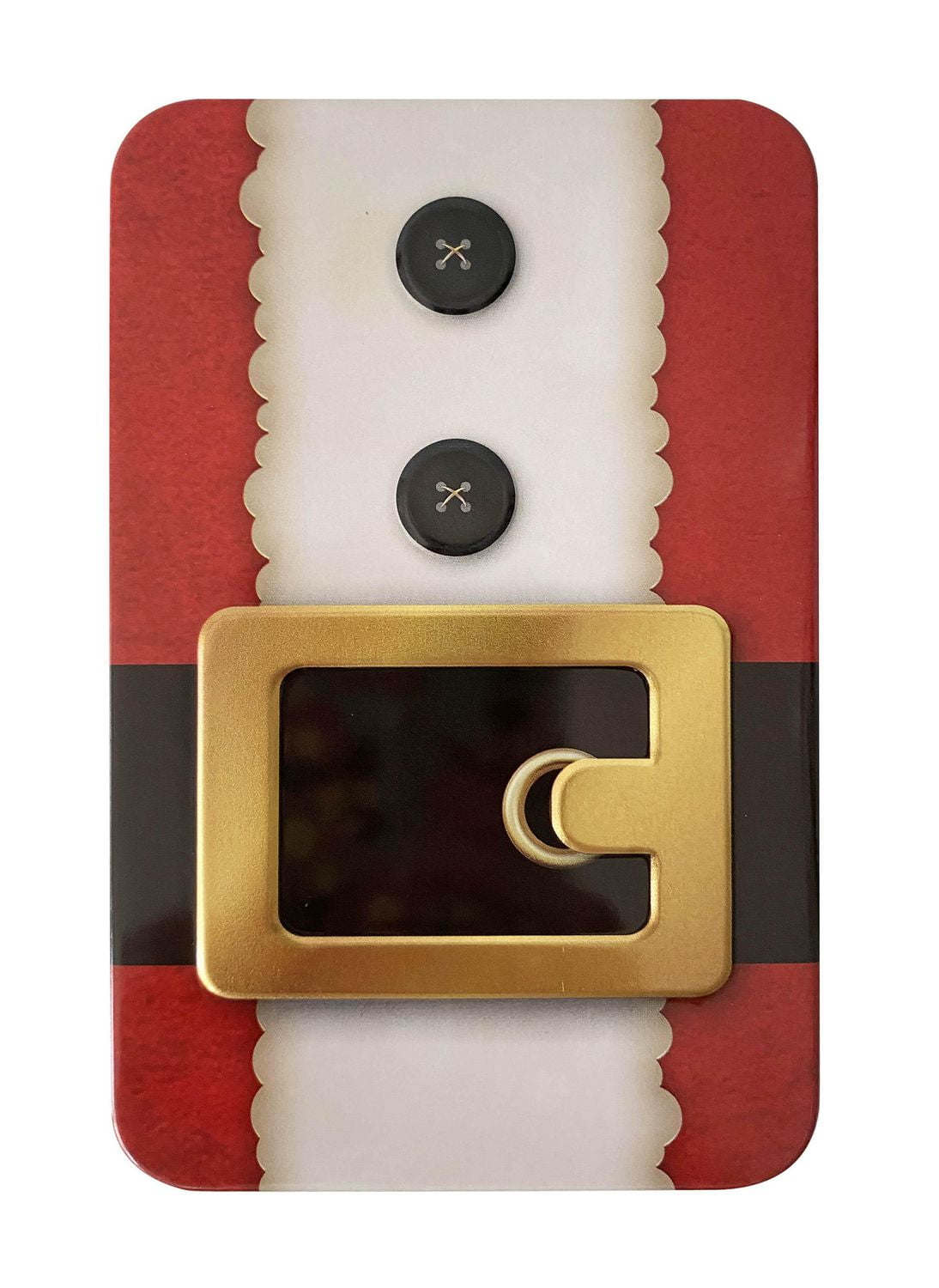 Santa Belt Buckle Rectangle Tin Gift Card Holder Walmart