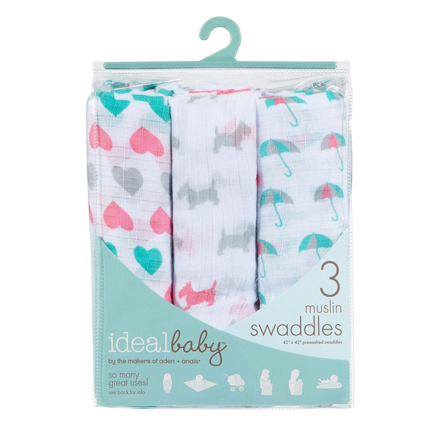 Ideal baby 3 muslin hot sale swaddles