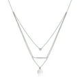thumbnail image 1 of Collier Barre/Disque en argent sterling à chaînes multiples, 1 of 4