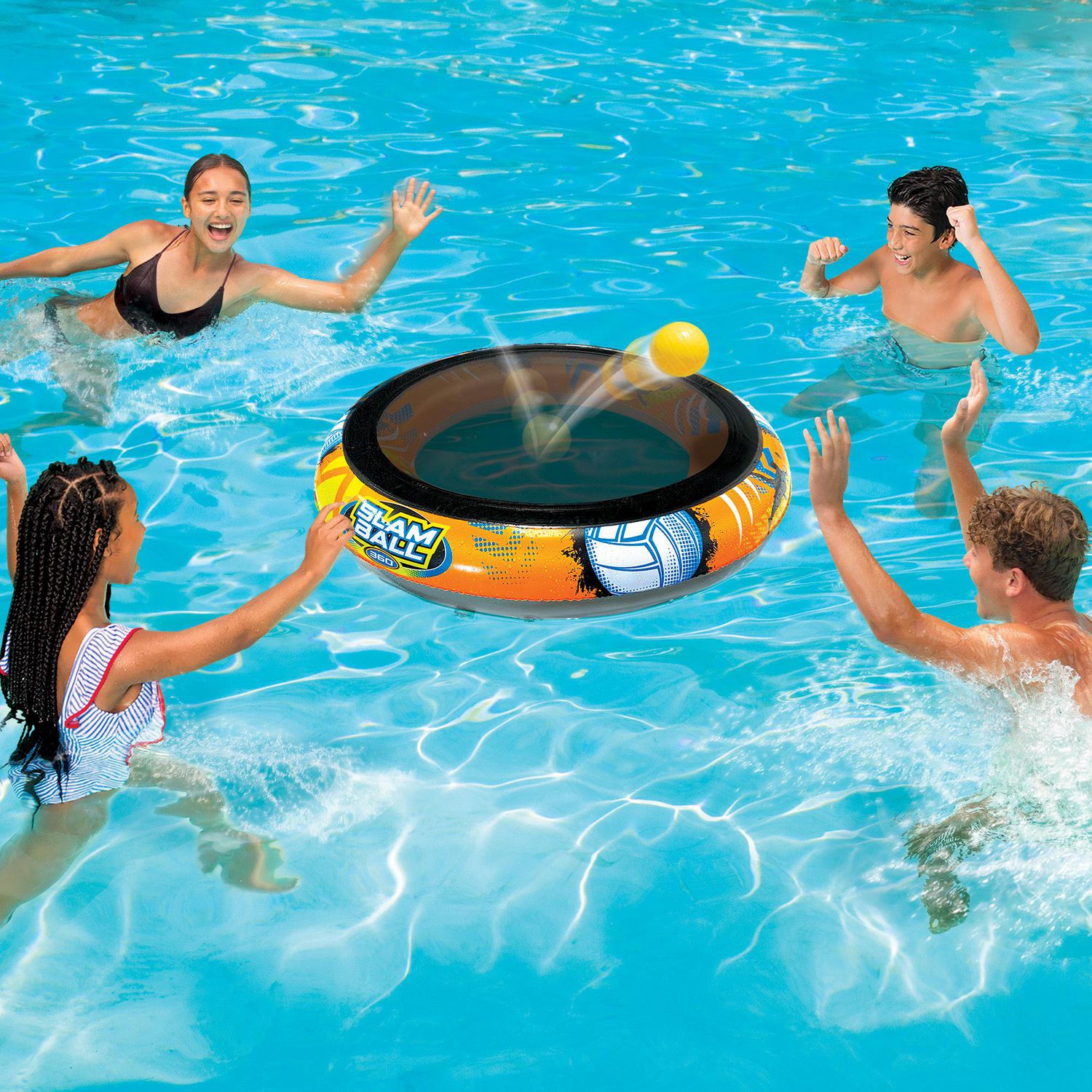 Banzai SLAM BALL 360 Inflatable High-Energy Pool or Lawn Game Ages