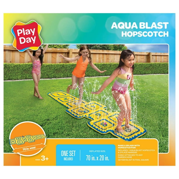 Play Day AQUA BLAST HOPSCOTCH Outdoor Sprinkler Game Ages 3+ 