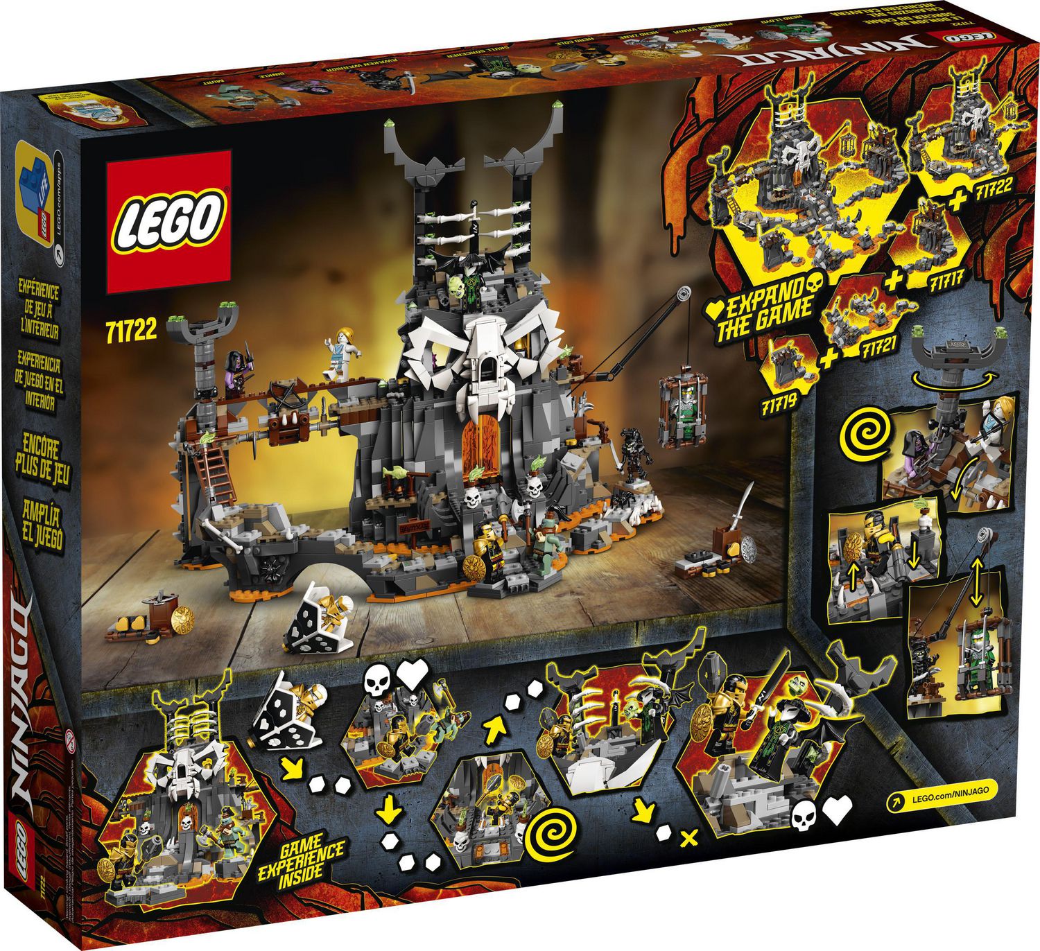 LEGO NINJAGO Skull Sorcerer’s Dungeons 71722 Toy Building Kit (1,171 Pieces)