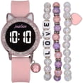 thumbnail image 1 of Justice Gradient Pink Led Watch With Bracelet Set, 1 of 3