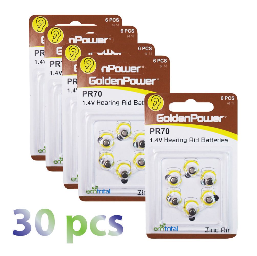 Exian Hearing Aid Long Lasting Zinc Air Battery 100 MercuryFree 30