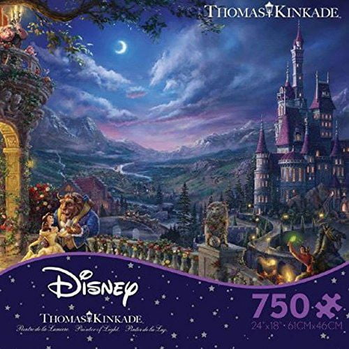 Thomas Kinkade Disney - Beauty and the Beast "Dancing in the Moonlight" - 750 pc Casse-tête