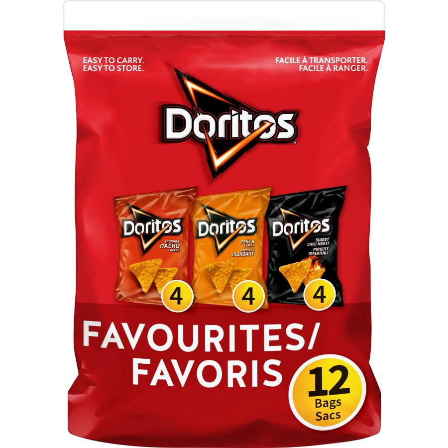 Frito Lay Variety Packs Doritos Favourites Chip Mix 12ct Flavoured