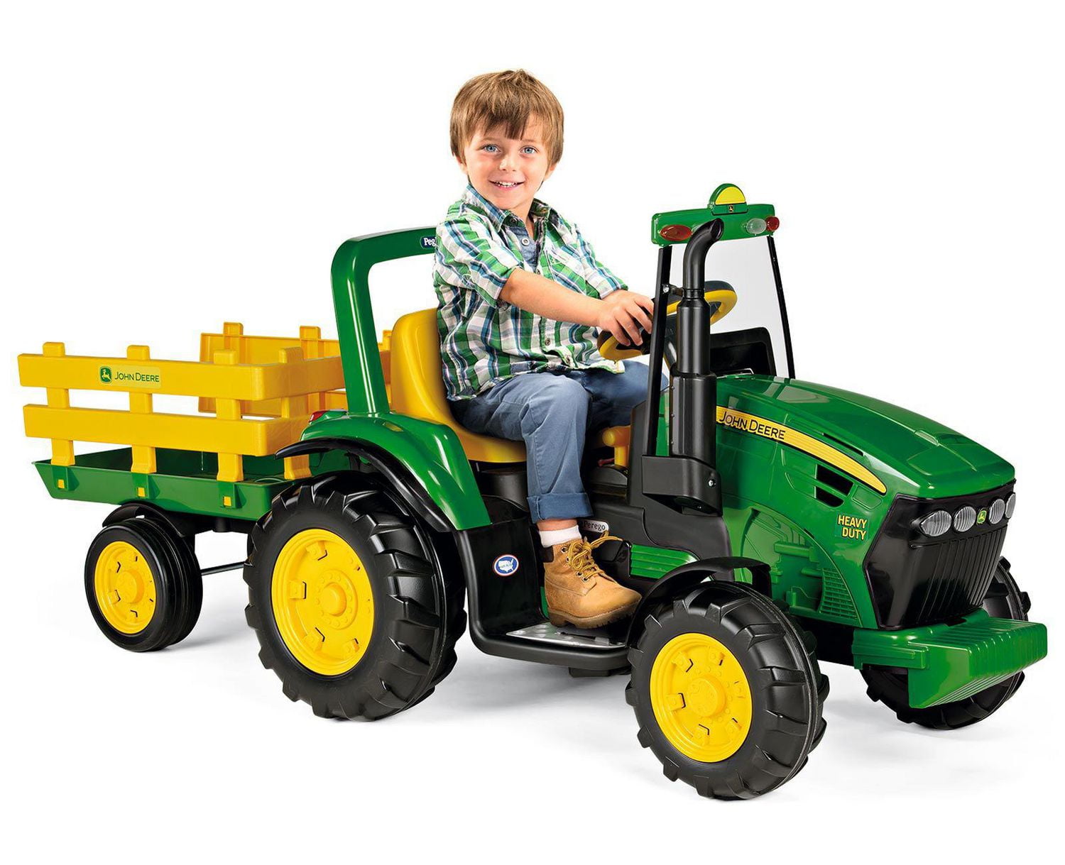 Peg Perego John Deere Ride On Heavy Duty Tractor Walmart