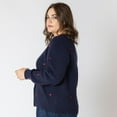 thumbnail image 3 of Devoted Women's Plus Size long sleeve knit cardigan with button-up front, 3 of 4