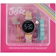 thumbnail image 3 of Montre LED tressée pastel Justice avec ensemble de bracelets, 3 of 3