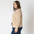 thumbnail image 3 of Devoted Women's Plus Size long sleeve knit cardigan with button-up front, 3 of 4