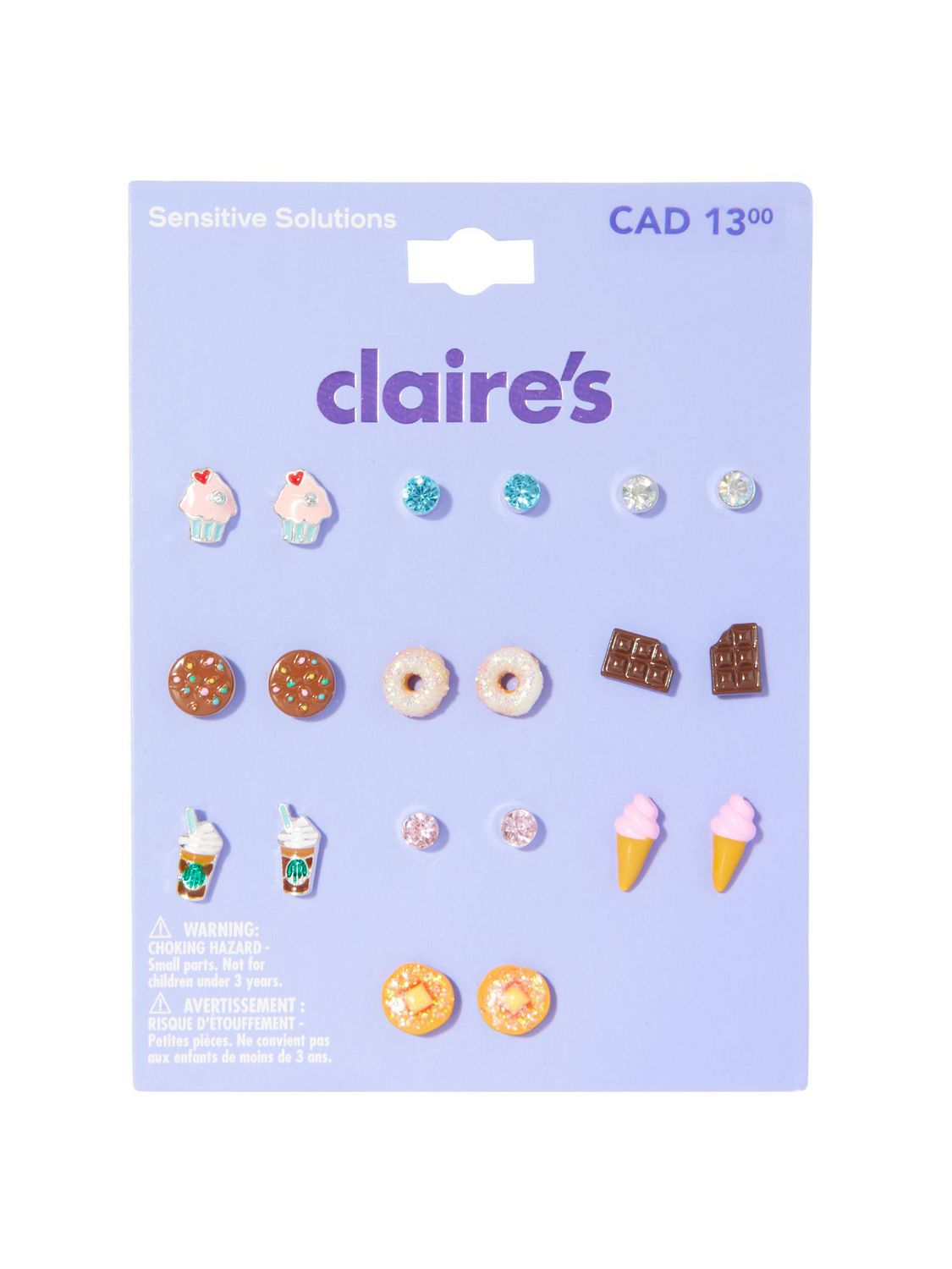 Claire's sensitive deals solutions earrings material