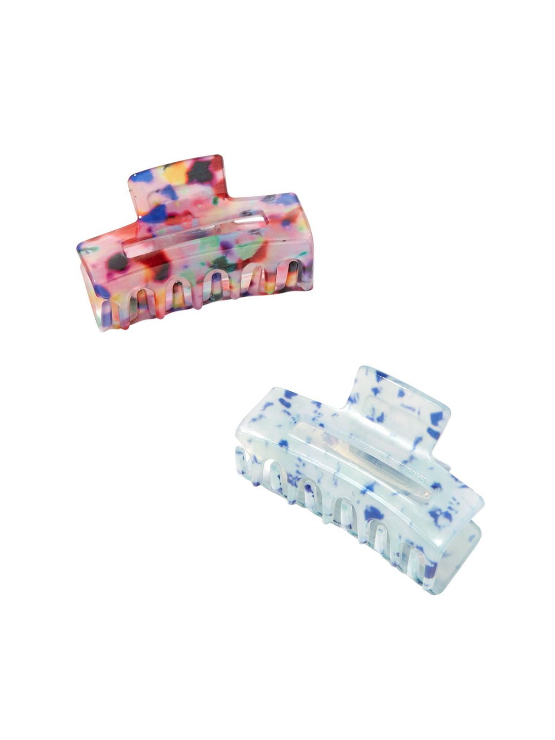 CLAIRES PINCE 2 ROSE BLEU RECTANGLE