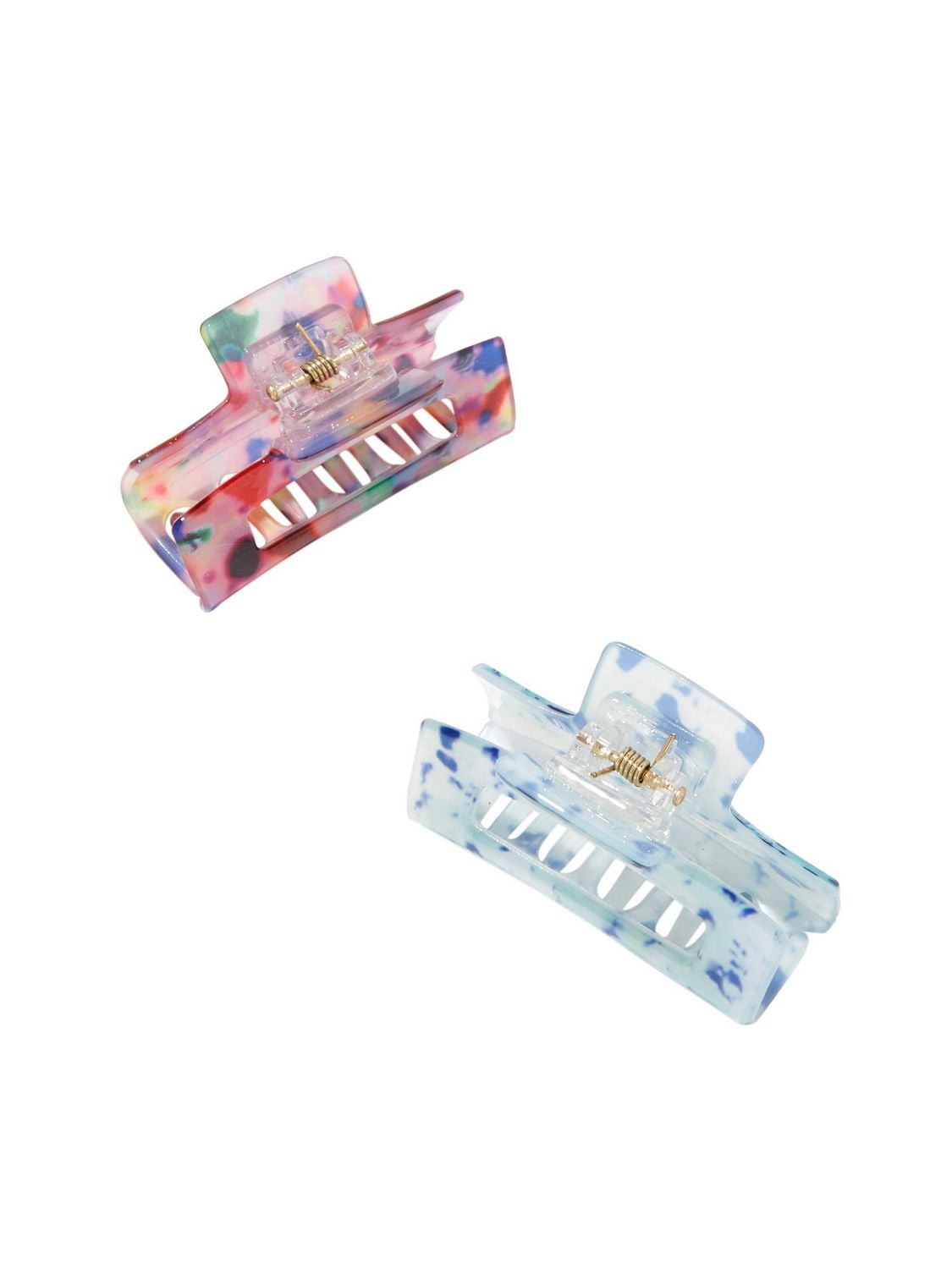 CLAIRES PINCE 2 ROSE BLEU RECTANGLE