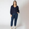 thumbnail image 2 of Devoted Women's Plus Size long sleeve knit cardigan with button-up front, 2 of 4