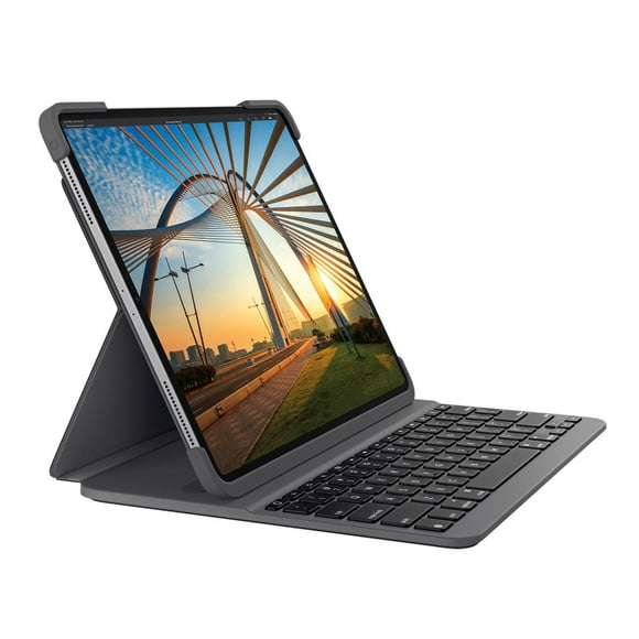 Logitech SLIM FOLIO PRO Backlit Bluetooth Keyboard Case for iPad Pro 12.9-inch (3rd and 4th gen) - Graphite<br>