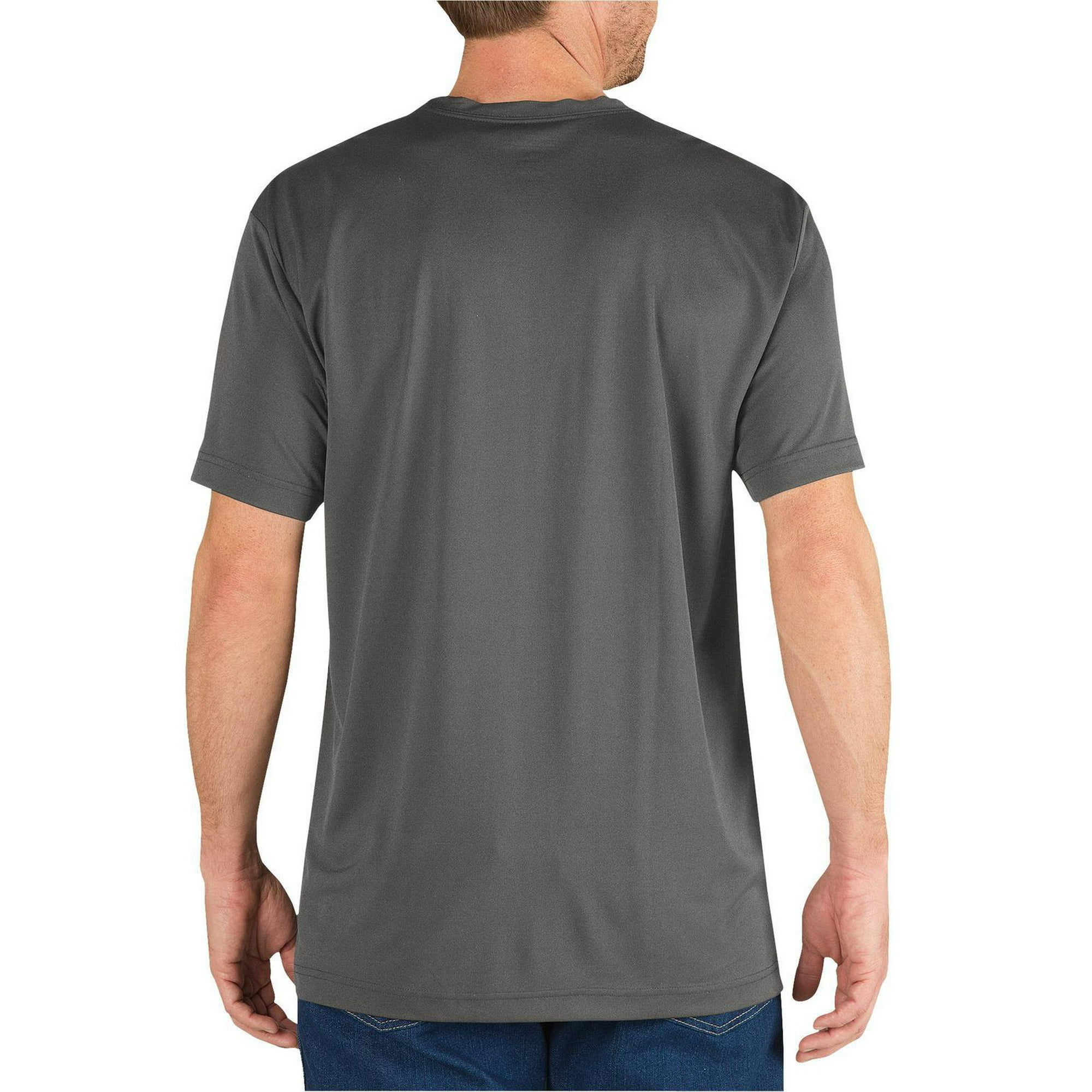 Dickies mens Short Sleeve Performance Cooling Tee T Shirt, Heather Gray,  Small US
