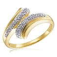 thumbnail image 1 of Quintessential Sterling Silver Gold Plated 6 Diamonds Ring, 1 of 1