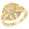 thumbnail image 1 of Quintessential Sterling Silver Gold Plated Diamond  Accent Ring, 1 of 2