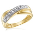 thumbnail image 1 of Bague Quintessential en argent sterling plaqué or à 7 diamants, 1 of 2