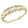 thumbnail image 1 of Quintessential Sterling Silver Gold Plated Diamond  Accent Ring, 1 of 2