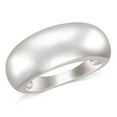 thumbnail image 1 of Quintessential Sterling Silver Domed White Plated Ring, 1 of 2