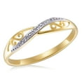 thumbnail image 1 of Quintessential Sterling Silver Gold Plated Diamomd Accent Ring, 1 of 1