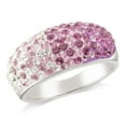 thumbnail image 1 of Quintessential Sterling Silver Dome Top Amethyst And White Ring, 1 of 2