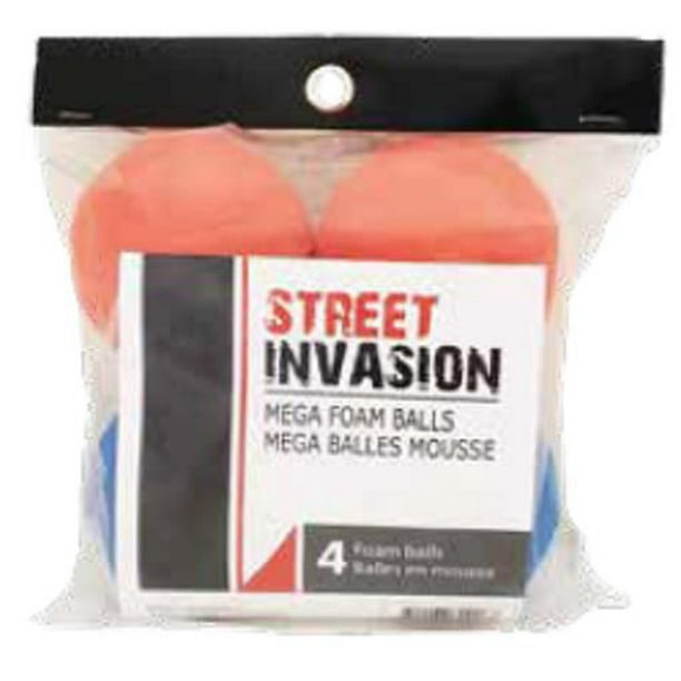 Street Invasion Méga balles de mousse pour hockey de rue, paq. de 4