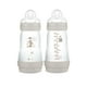 MAM Easy Start Anti-Colic Matte Bottle, 9 oz (2-Count), Baby Essentials, Medium Flow Bottles with Silicone Nipple, Unisex Baby Bottles, MAM Easy Start Matte 9oz 2pk Bottle - image 1 of 5